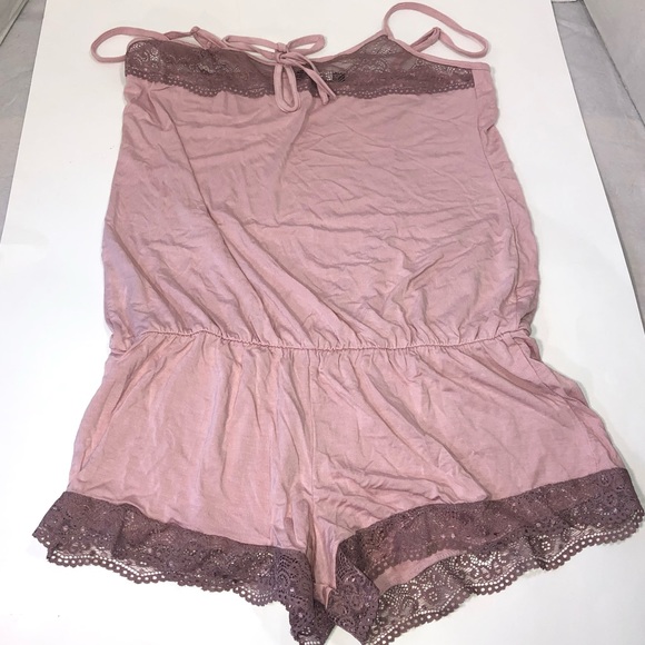 NWOT Adore Me Women’s Intimate Sleepwear Romper Shorts Size Medium Pink - Picture 9 of 10